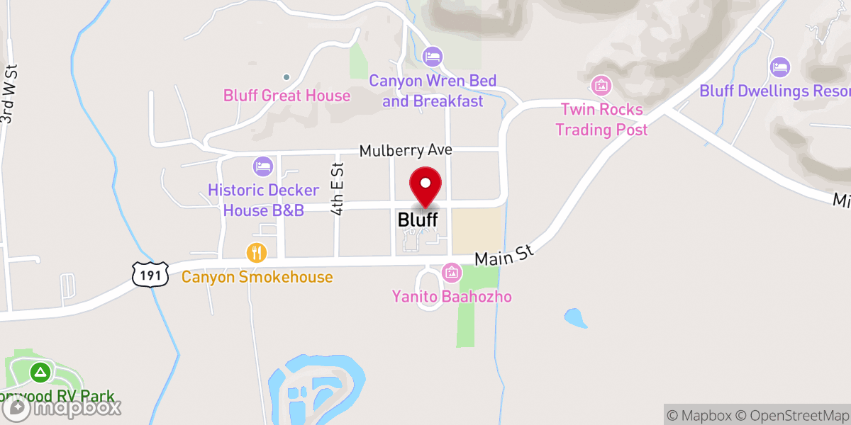 Map showing location of Bluff Fort Historic Site