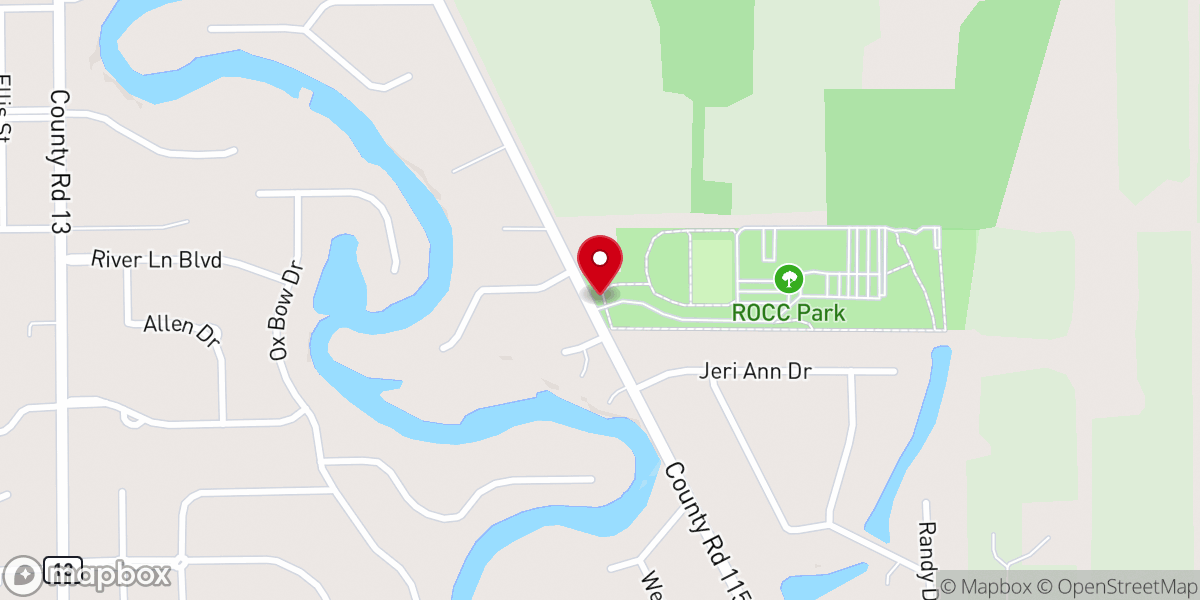 Map showing location of River Oaks Church