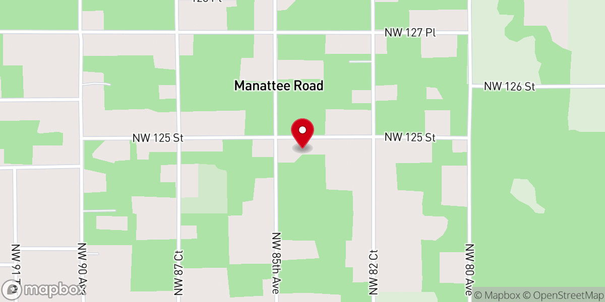 Map showing location of Hope Church Chiefland