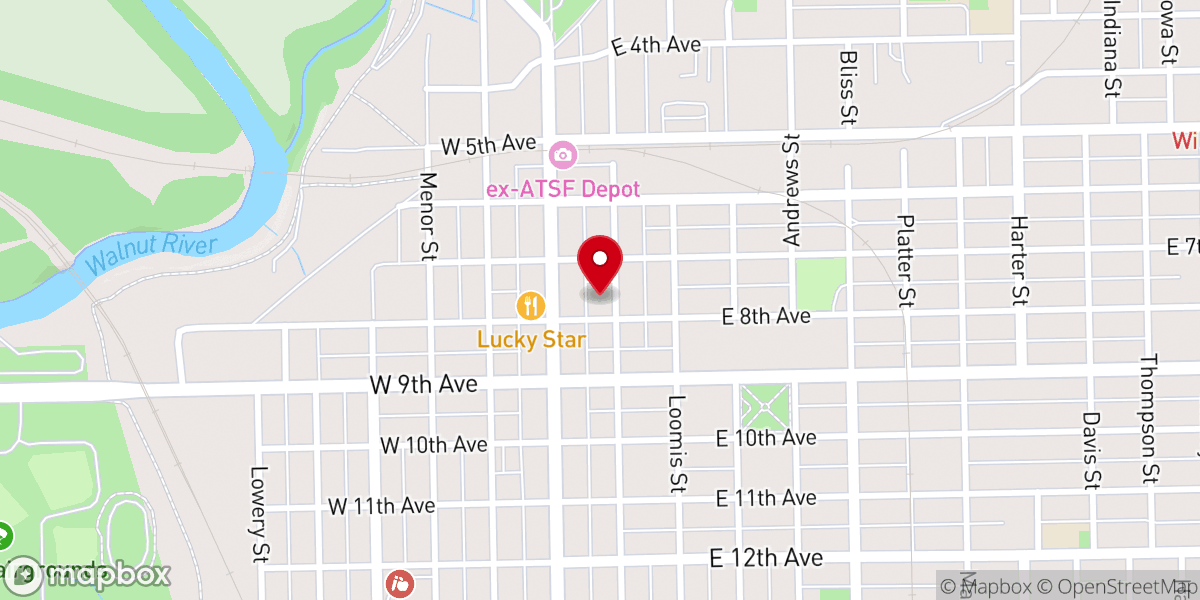 Map showing location of Grace Episcopal Church