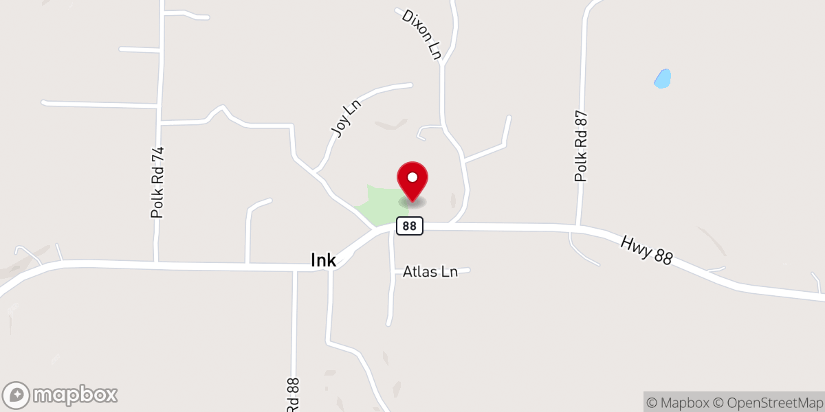 Map showing location of Concord Baptist Church