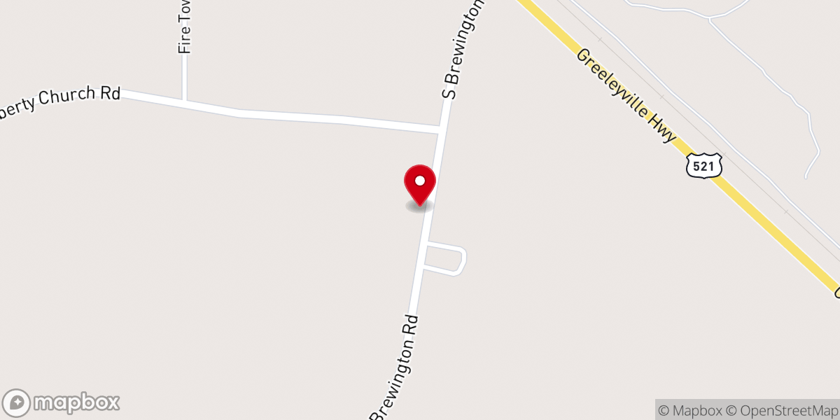 Map showing location of Foreston Church