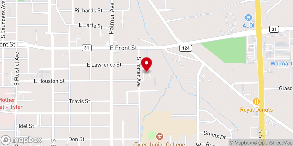 Map showing location of Friendly Baptist Chruch