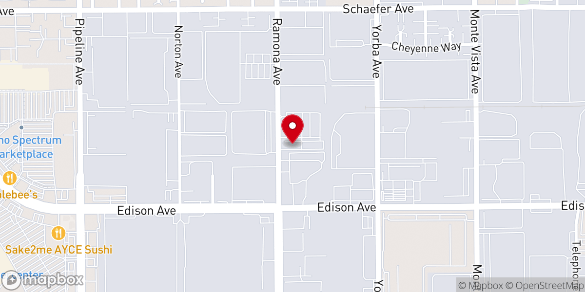 Map showing location of Harvest Community Bible Church