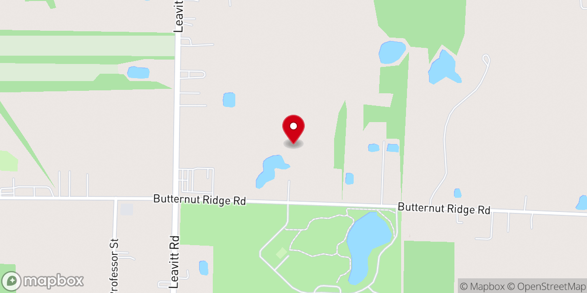 Map showing location of Green Pastures Church
