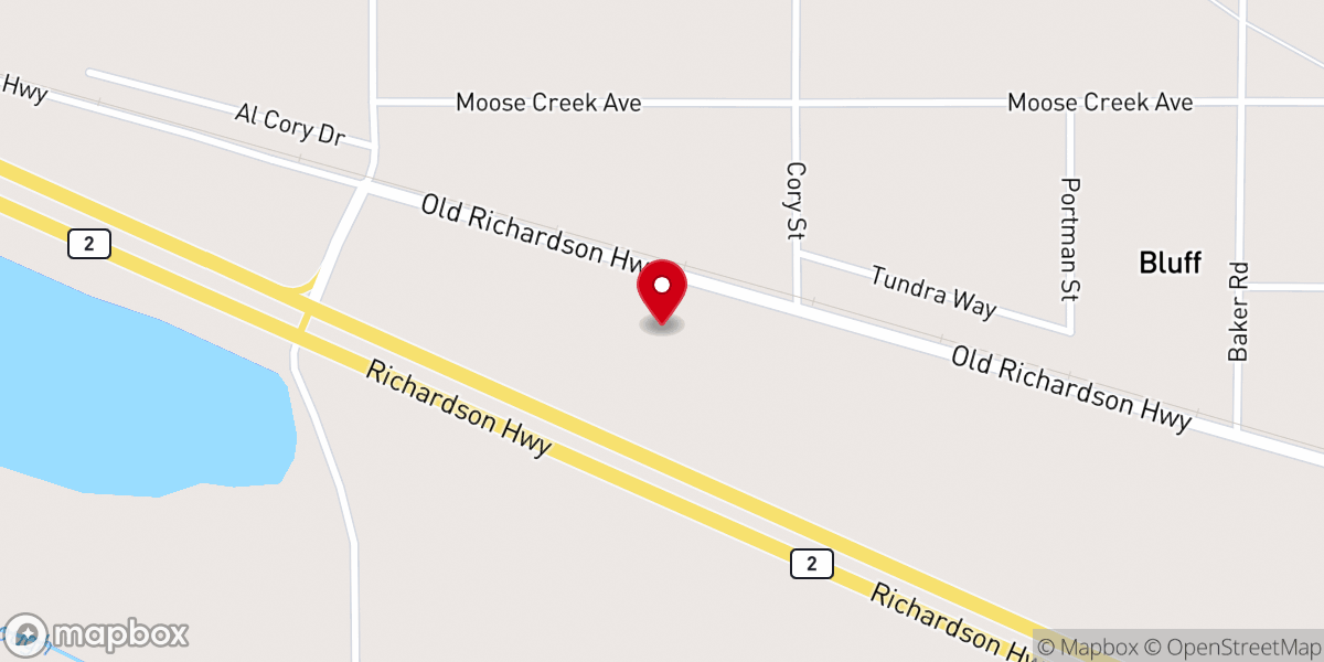 Map showing location of True North Baptist Church