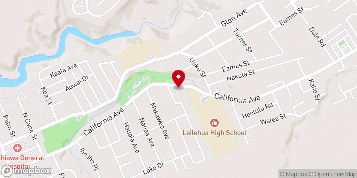 Map showing location of Wahiawa United Methodist Church