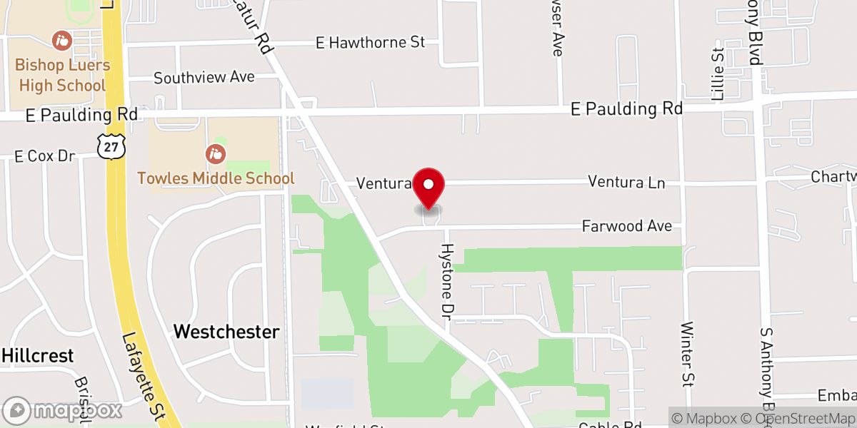 Map showing location of The Pentecostals of Fort Wayne