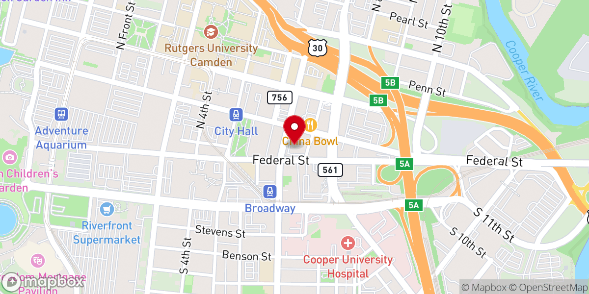 Map showing location of Cathedral Hall