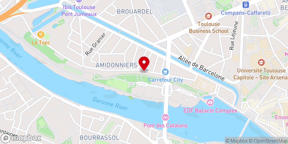 Map showing location of Église Saint-Paul de Toulouse