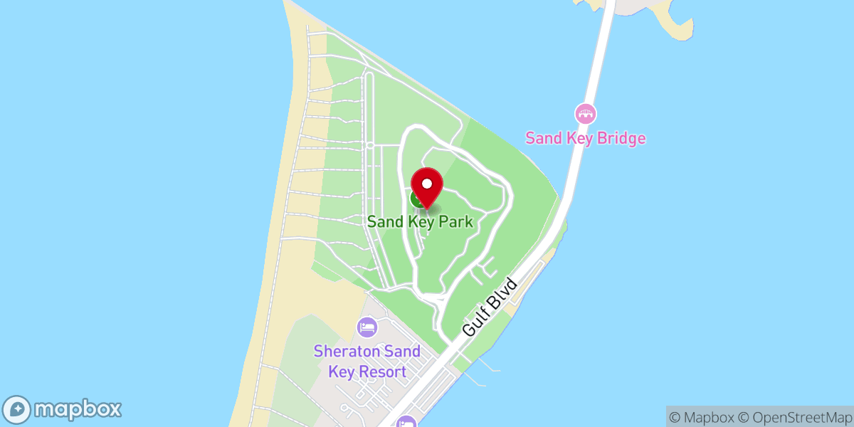 Map showing location of Sand Key Park