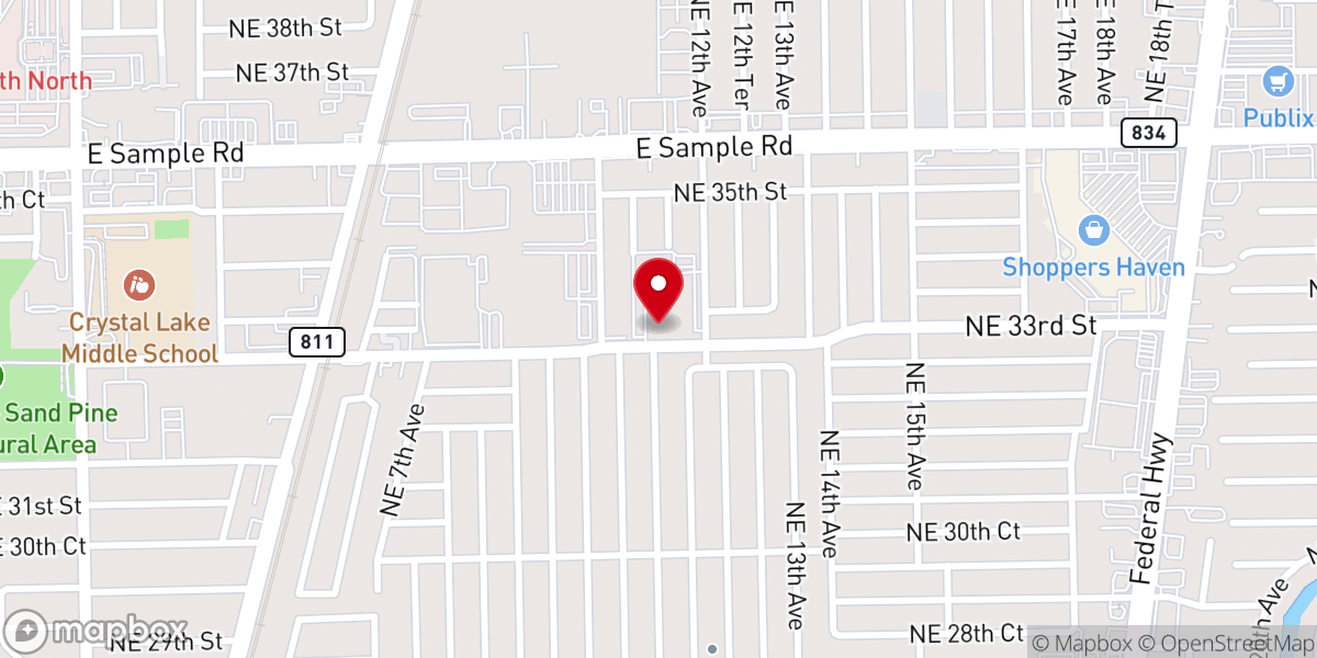 Map showing location of First Brazilian Baptist - Food Distribution Center