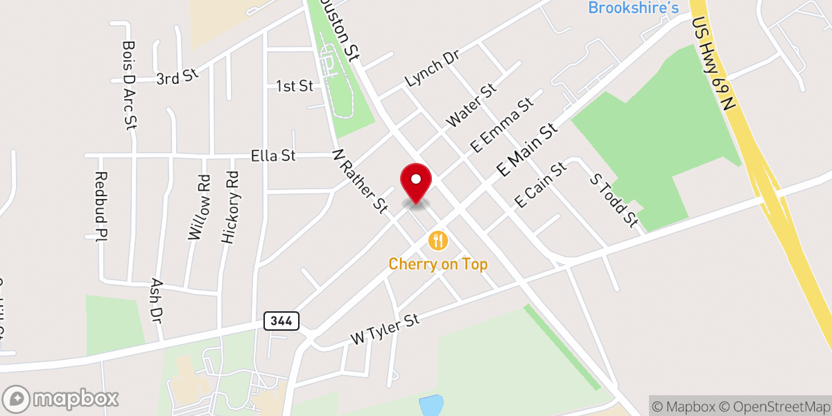 Map showing location of Hondo & Shorty's