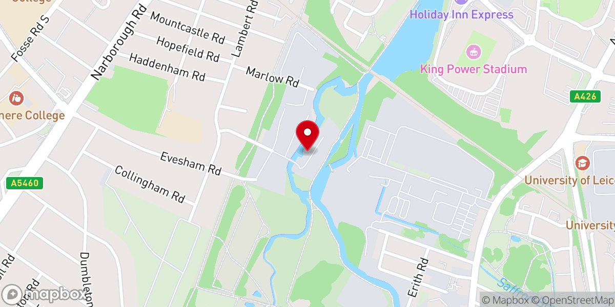 Map showing location of Celestial Church of Christ Everlasting Glory of God Parish Leicester