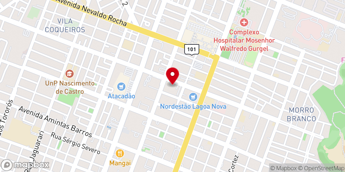 Map showing location of A Ponte Natal