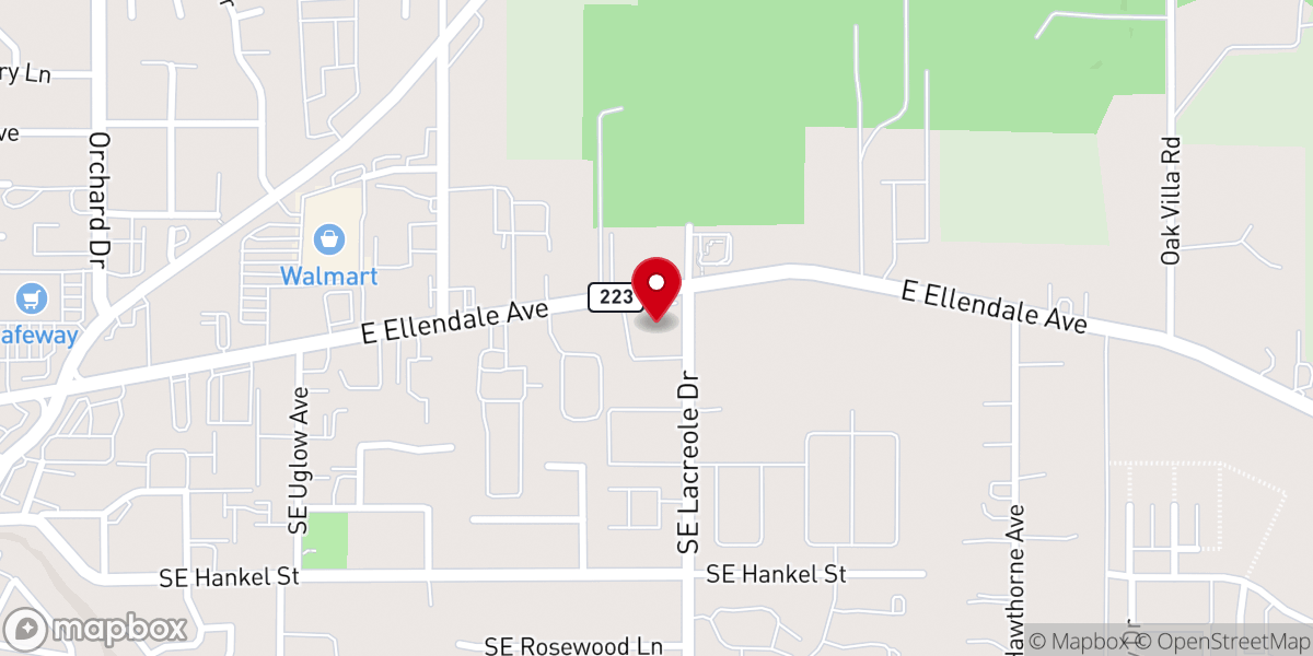 Map showing location of Dallas Alliance Church