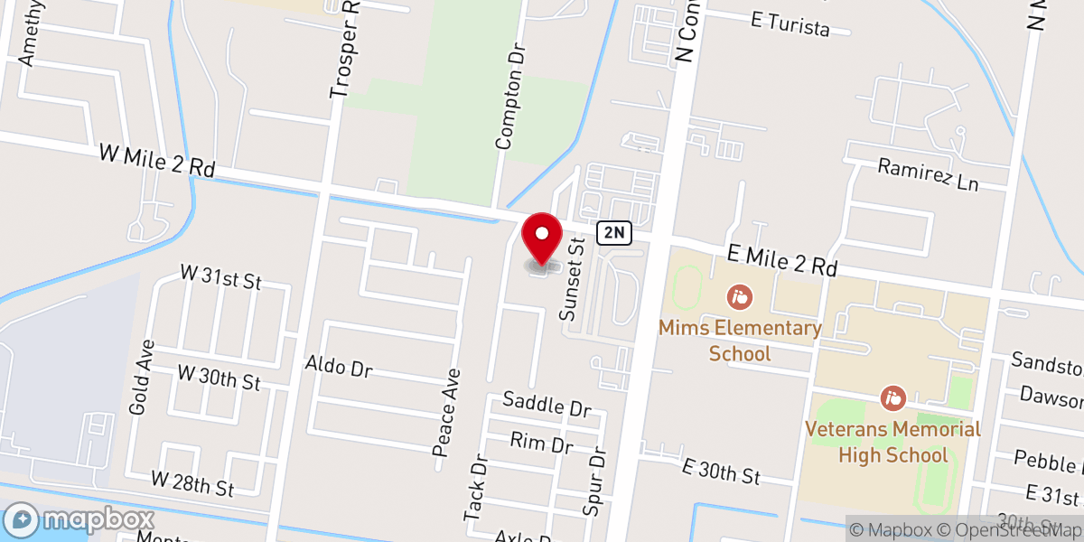 Map showing location of Mission Mennonite Brethren Church