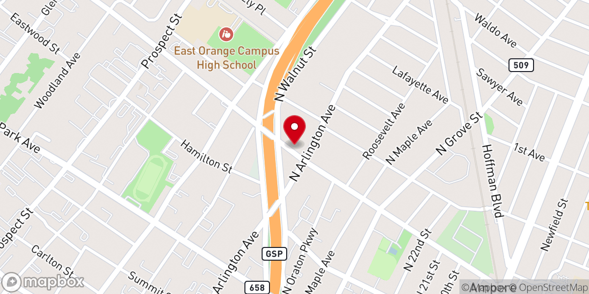 Map showing location of Bethel Haitian Baptist Church
