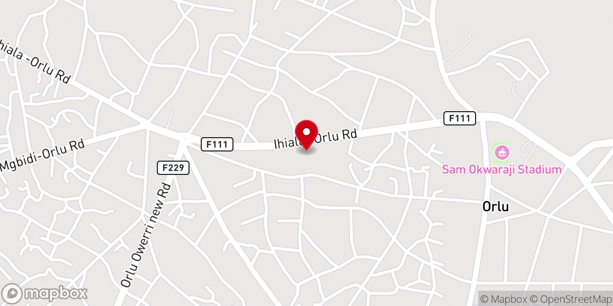 Map showing location of St. Mary's Catholic Parish Amaifeke