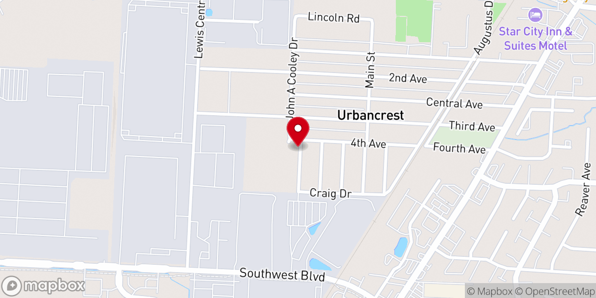 Map showing location of Bethel Apostolic Church of Christ