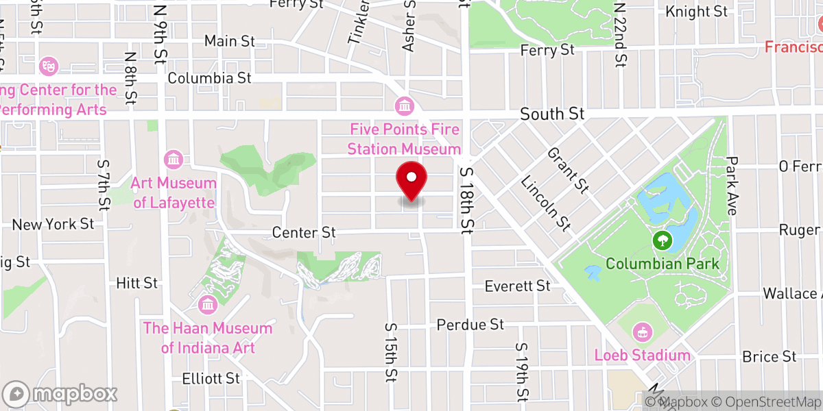 Map showing location of Evergreen Wesleyan Church