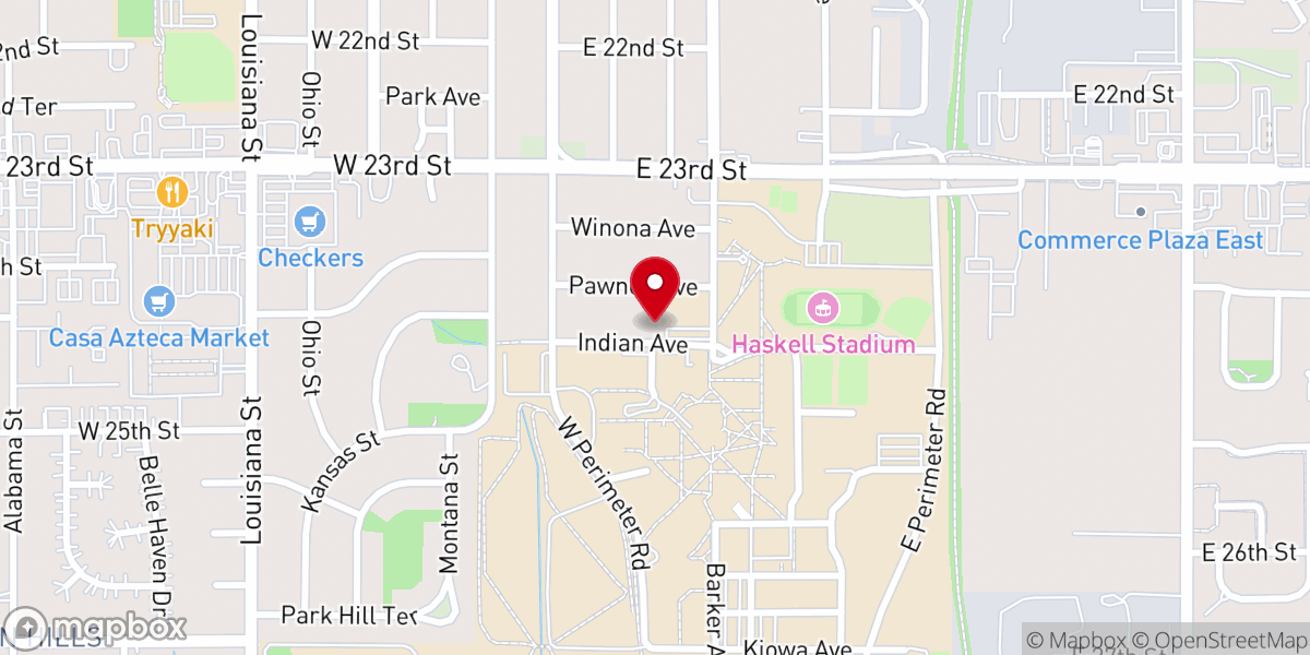 Map showing location of Indian Avenue Baptist Church