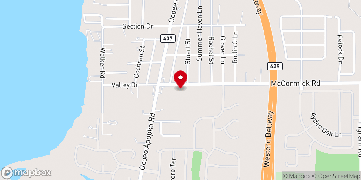 Map showing location of One Way Christian Church