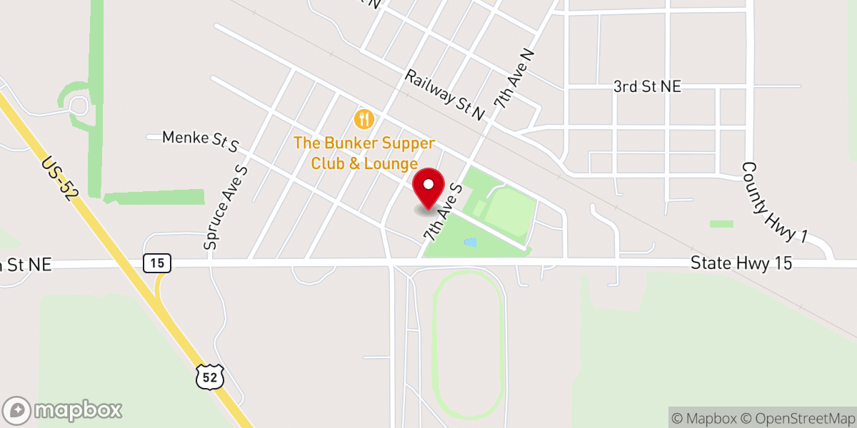 Map showing location of St. Augustine Catholic Church
