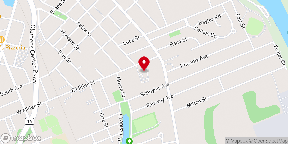 Map showing location of New Beginnings United Methodist Church