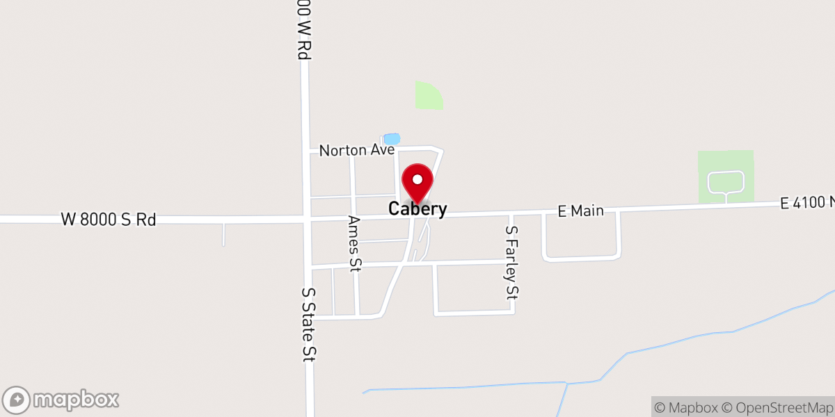 Map showing location of Cabery