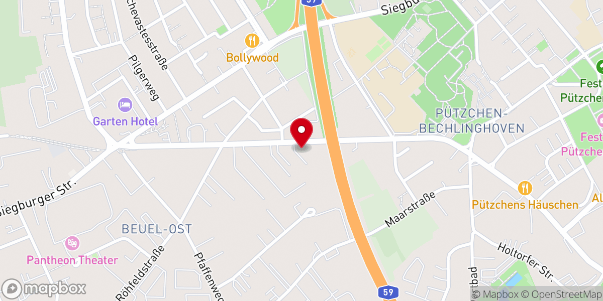 Map showing location of Gemeinde "Die Liebe Christi" - Церковь "Любовь Христа"