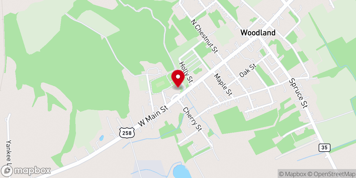 Map showing location of Woodland Head Start