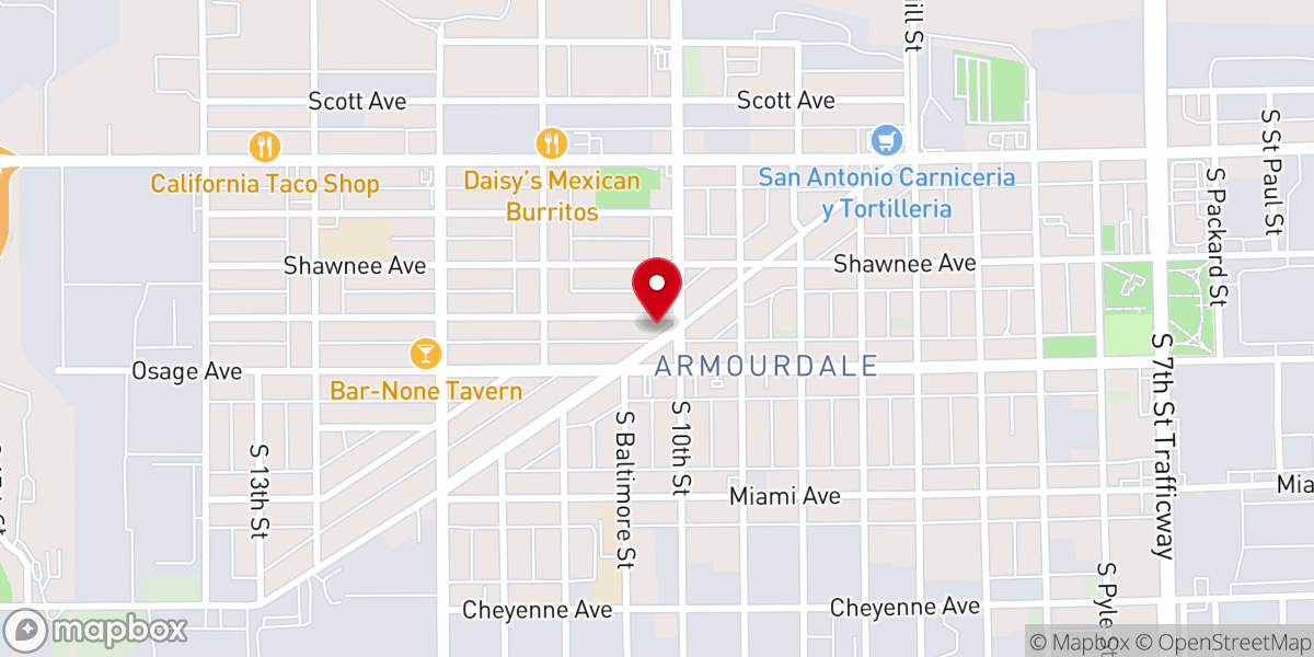 Map showing location of Grace Community Church