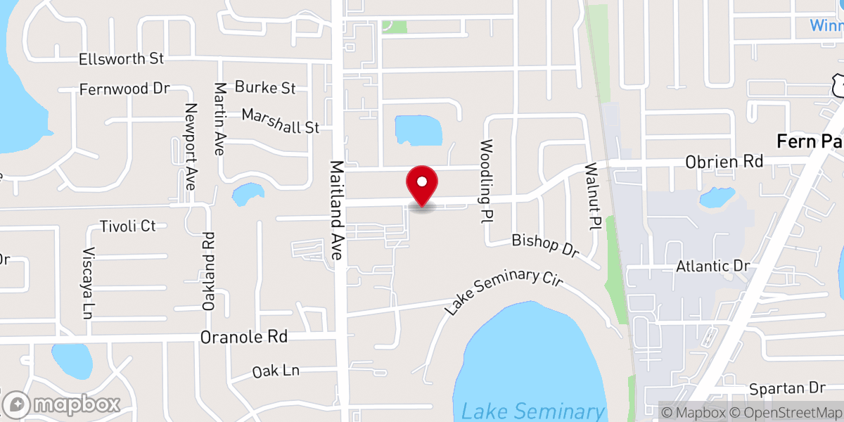 Map showing location of St. Mary Magdalen Parish LIfe Center