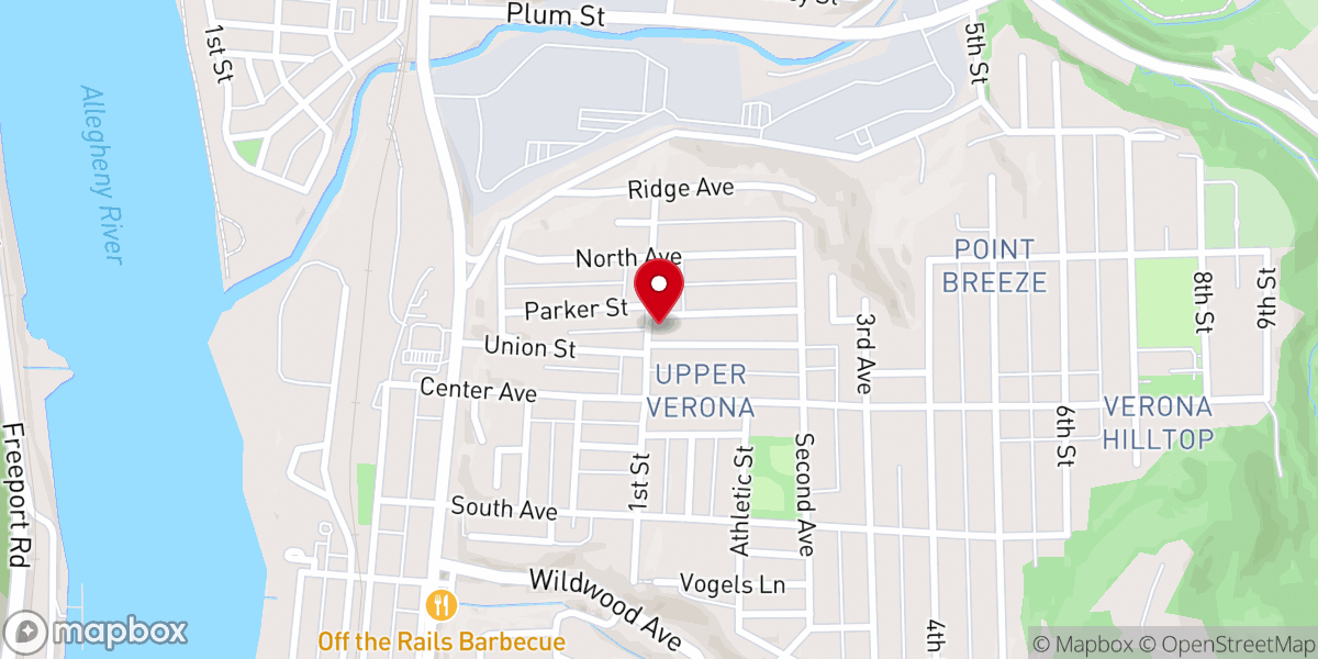 Map showing location of Christadelphian Ecclesia of Pittsburgh