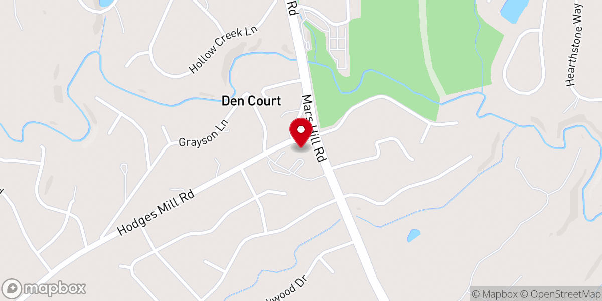 Map showing location of Faith Presbyterian Church