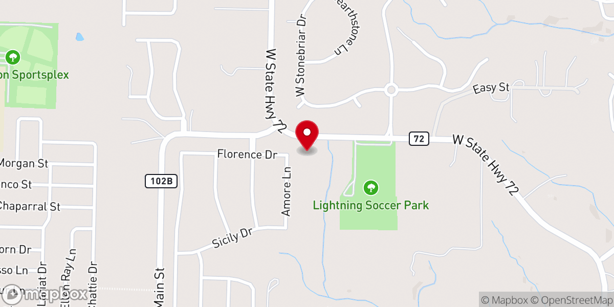 Map showing location of Zion Rest Baptist Church