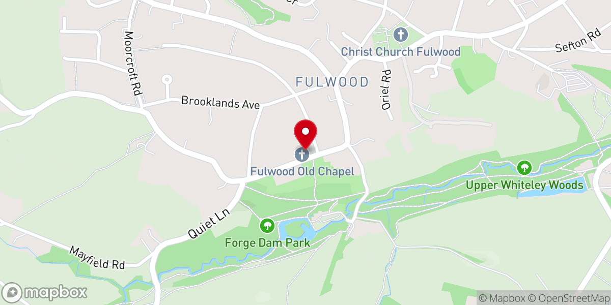 Map showing location of Fulwood Old Chapel