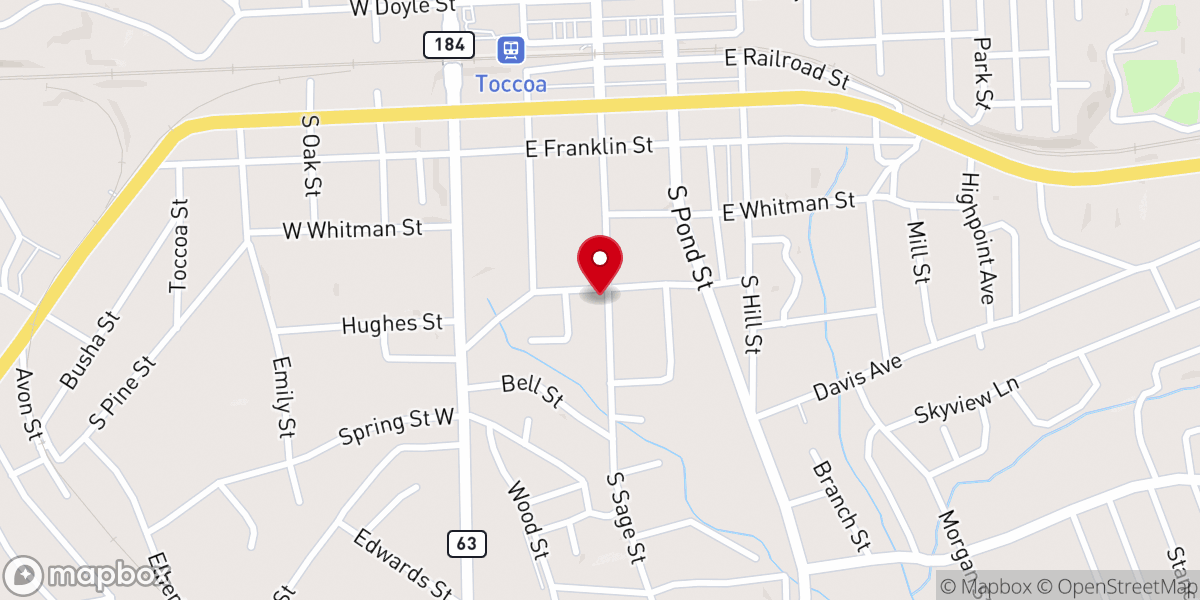 Map showing location of Friendship Baptist Church