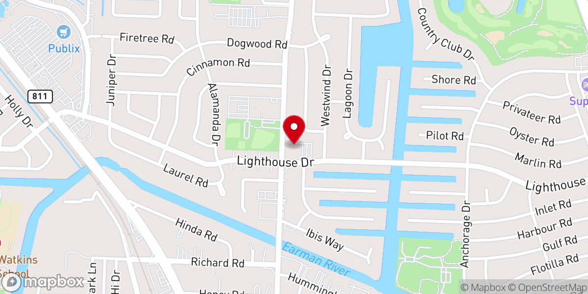 Map showing location of Family Church North Palm Beach