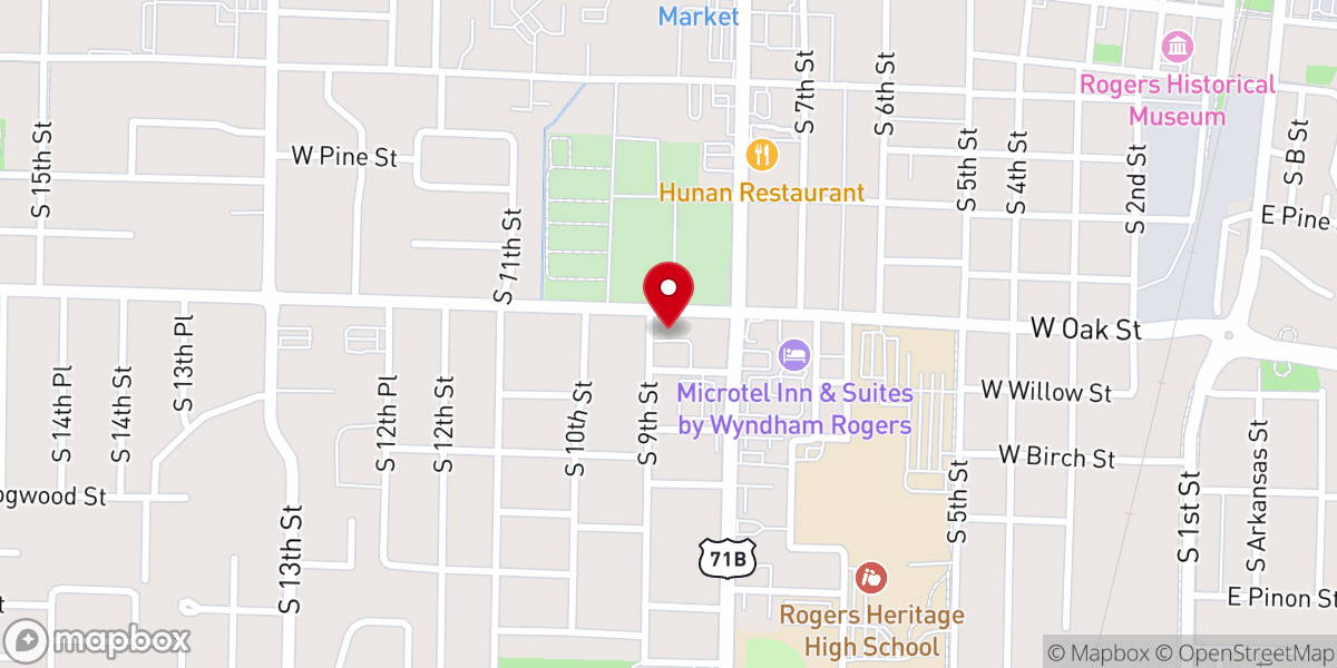 Map showing location of St Andrew's Episcopal Church