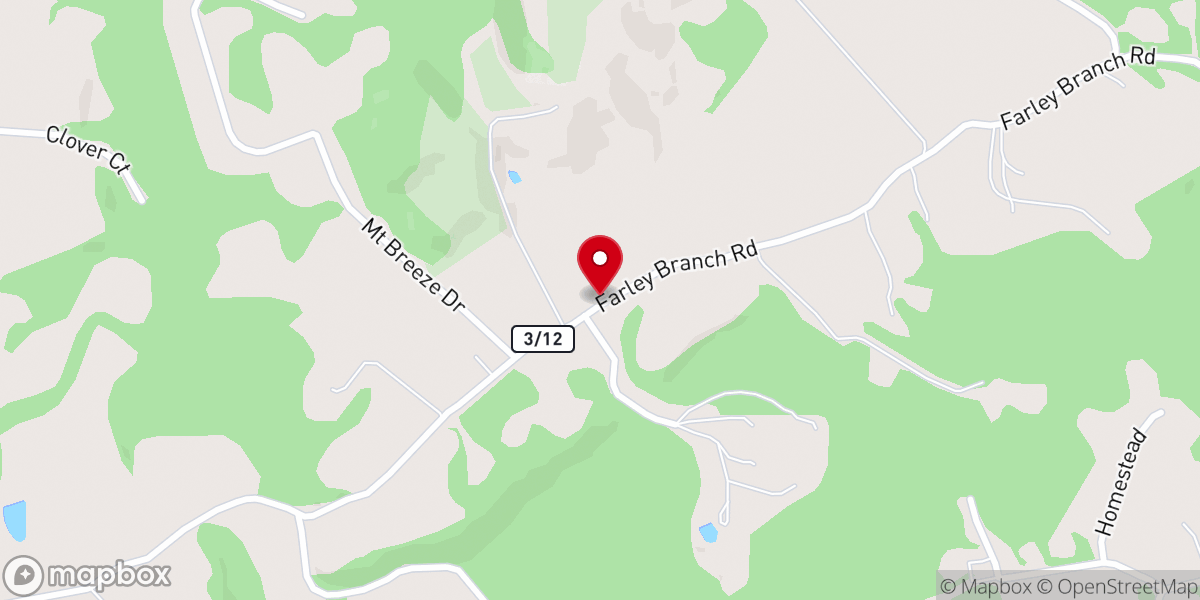 Map showing location of Glade Creek Farm