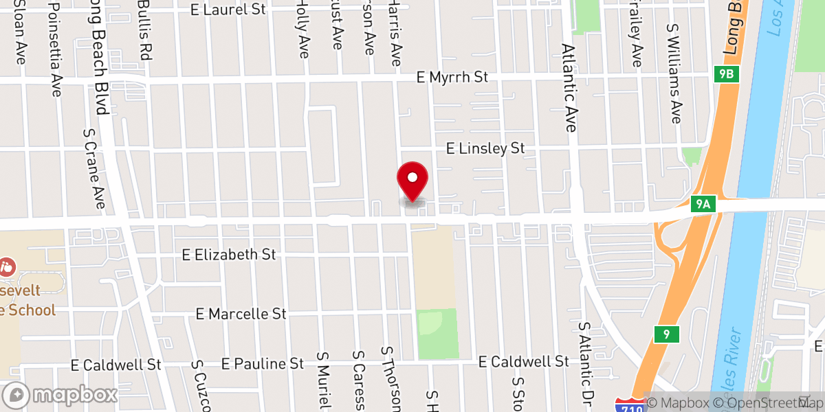 Map showing location of Alondra Church of Christ