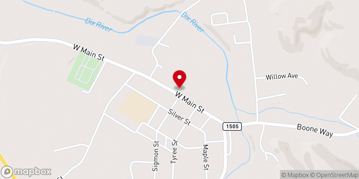 Map showing location of Brodhead Christian Church