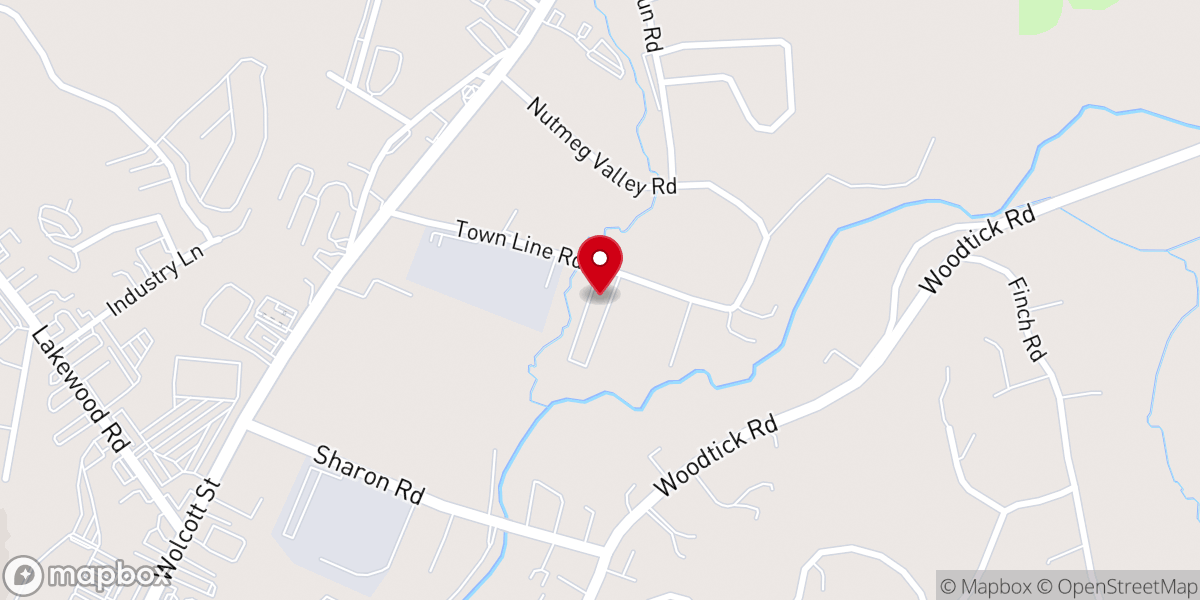 Map showing location of Faith Church Wolcott