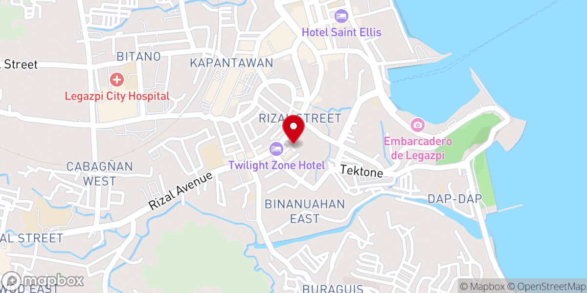 Map showing location of United Evangelical Church Of Legazpi