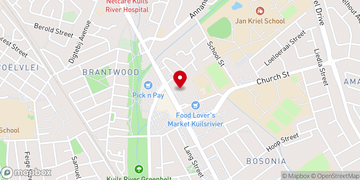 Map showing location of NG Kerk - Kuils River (Dutch Reformed Church)