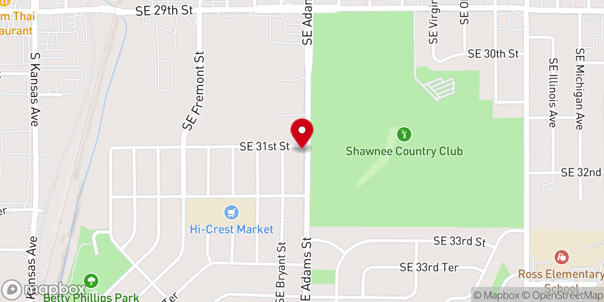 Map showing location of Fellowship Christian Baptist Church