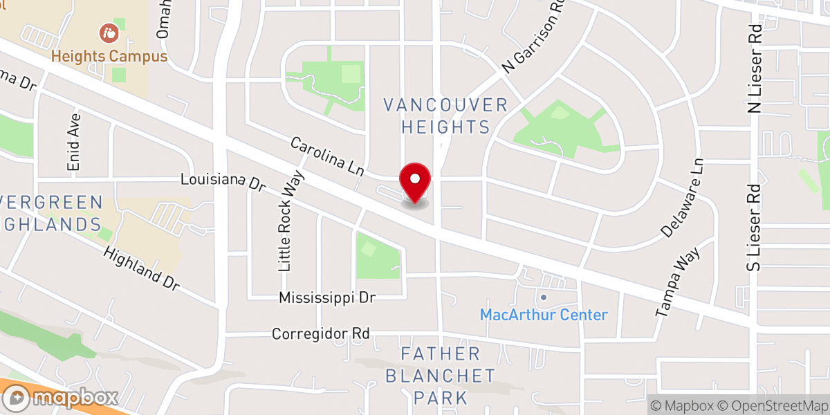 Map showing location of GracePoint Christian Church
