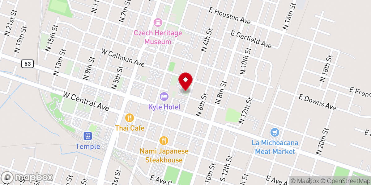Map showing location of El Divino Salvador Methodist Church